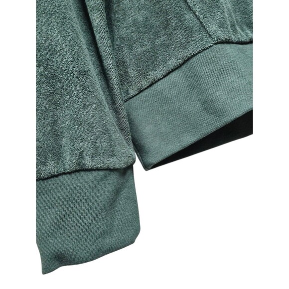 Mens 2XL Terry Cloth Hoodie Green Pullover Towel Sweatshirt Piombo Cozy Lounge - Picture 13 of 16